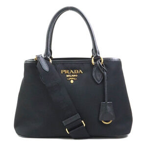 Prada crossbody shoulder bag leather black gold